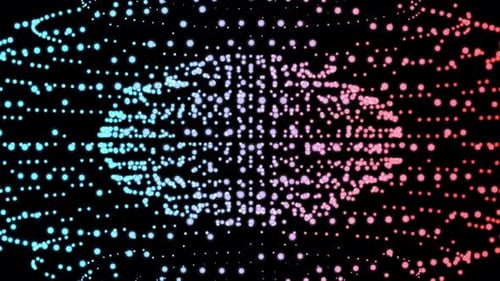 Abstract Glowing Data Grid Network Seamless Loop Animation