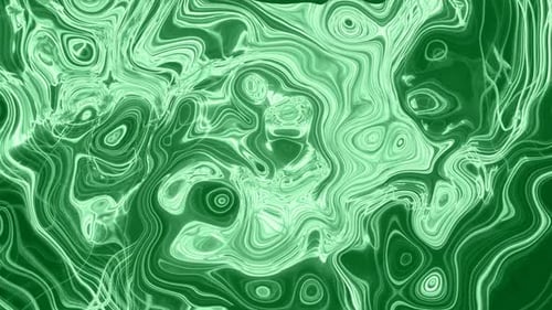 Abstract Green Fluid Marble Swirl Background Animation