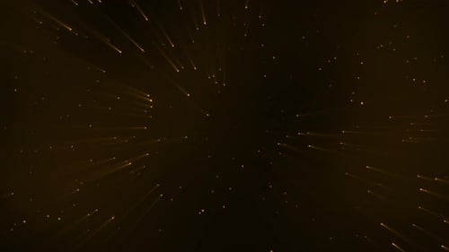 Abstract Golden Particles and Light Rays Animated Background