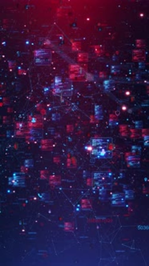 Futuristic Digital Data Network Security Background