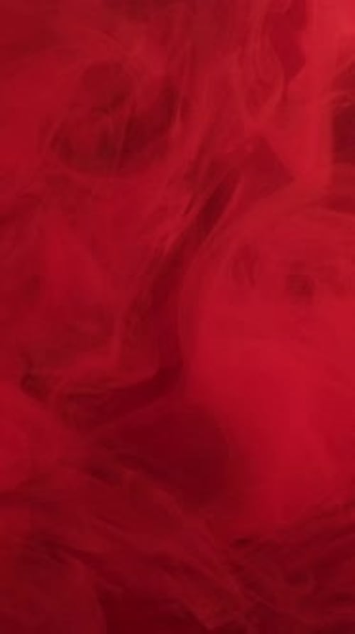 Swirling Red Ink Abstract in Water