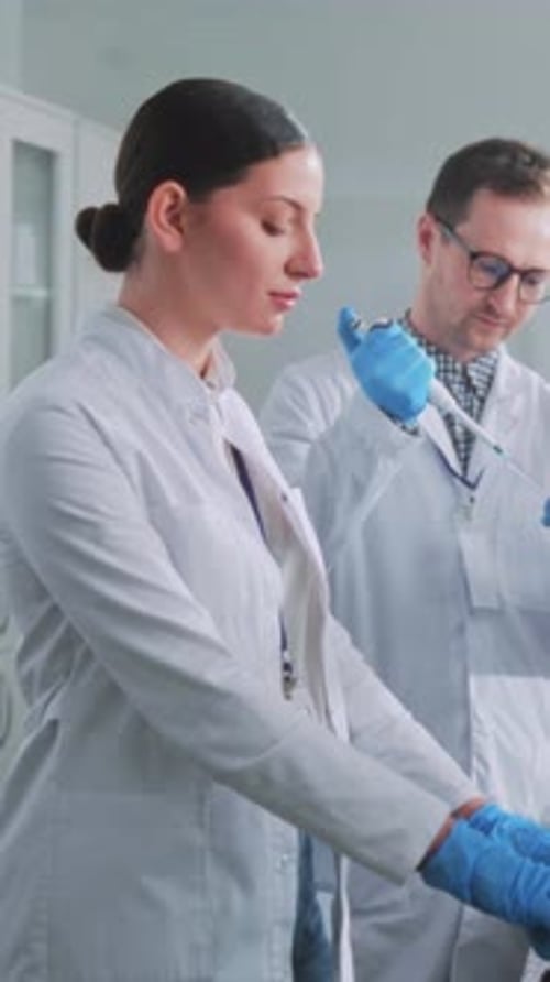 Scientists working in a lab