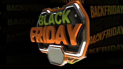 Black Friday: Futuristic 3D Badge Reveal Animation