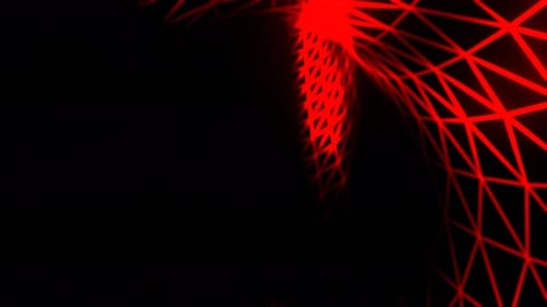 Red Mesmerizing Neon Mesh Abstract Pattern Background Vj Loop In 4K