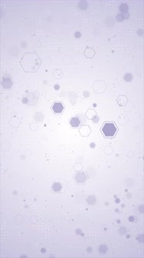 White Medical Science Hexagonal Molecular Network Background Loop