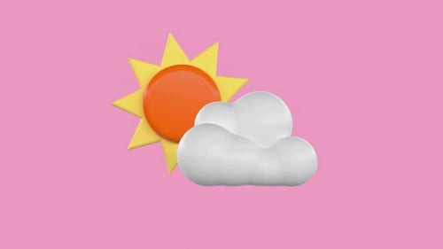 Symbol für Sonne und Wolkenwetter