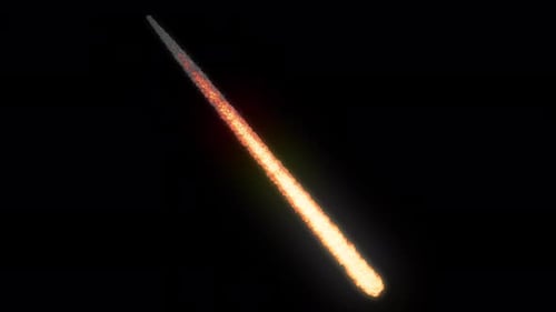 Meteor Hit with Alpha Channel. Asteroid. Meteoroid. Comet Hit. Meteorite. Fireball Animation