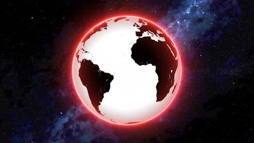 Animation of Earth planet seen from space. 2153