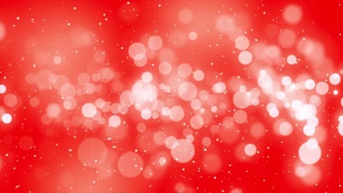 Red Particle Bokeh Lights Background Loop V4