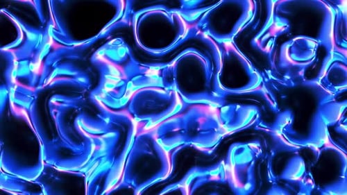 Fluid Abstract Metallic Surface Looped Animation