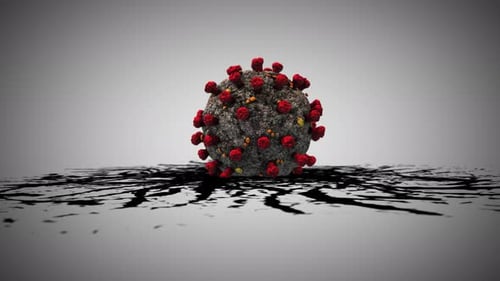 Rendu 3D du concept de propagation de l'infection par le coronavirus (covid-19)
