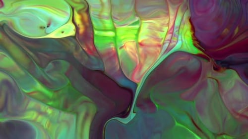 Abstract Fluid Ink Swirls in Motion