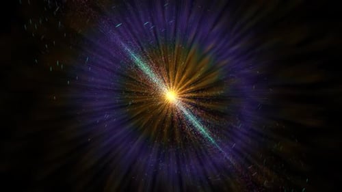 Abstract Space Light Rays and Particles Motion Background