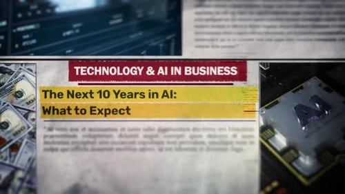 Modern AI and Business News Headlines Opener