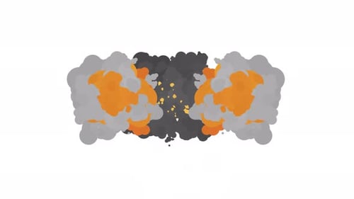 Animated Bomb Explosion Smoke Cloud Transition Reveals