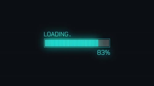 Modern Sci-Fi Interface Loading Screen Animation 0-100
