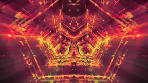 Dynamic Abstract Sci-Fi Tunnel Loop Animation Background