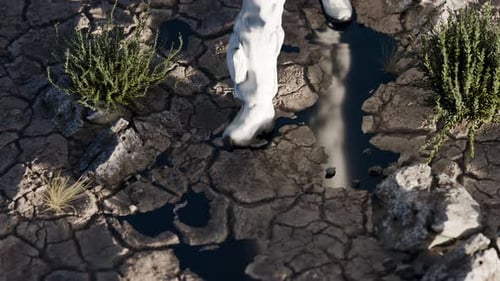 Astronaut Foot Print 3D Animation