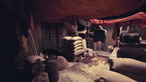 Rustic Old Market Stall 360 Degree Panoramic Environment