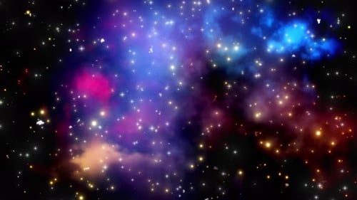 Colorful Cosmic Starfield Loop Background Animation