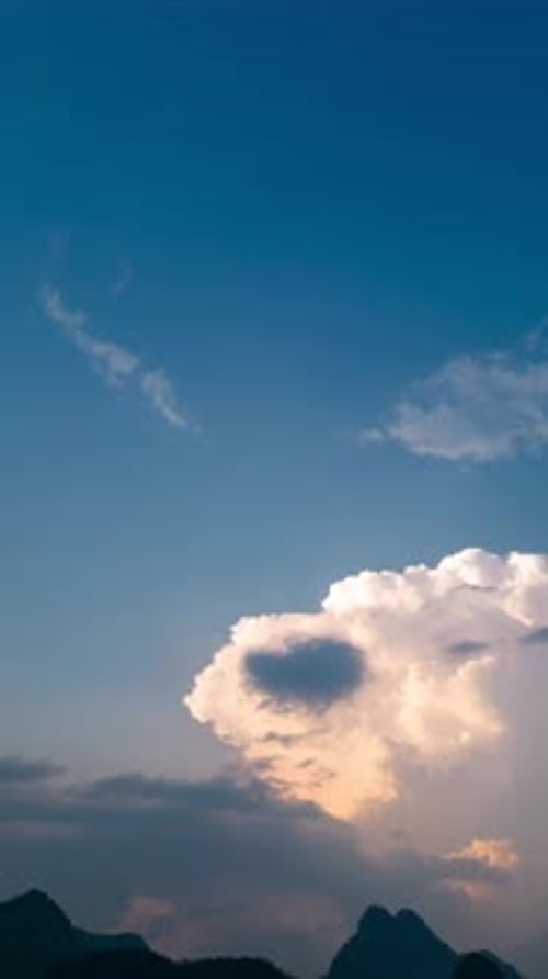 Cloudy Evening Sky Background Timelapse