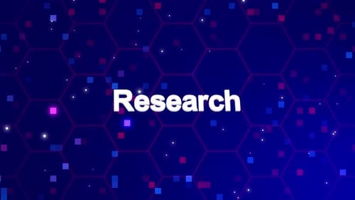 Research text animation with background