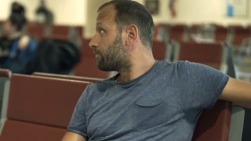 Impatient Man Waiting for Plane at the Airport 30s