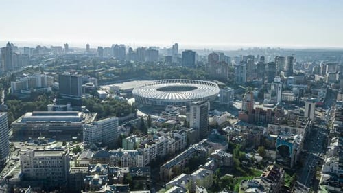 Olimpiyskiy National Sports Complex at Dawn