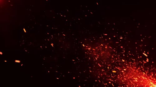 Dynamic Fiery Red Glowing Sparks Background Animation