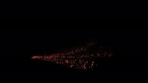 Dynamic Golden Fire Particles Animation