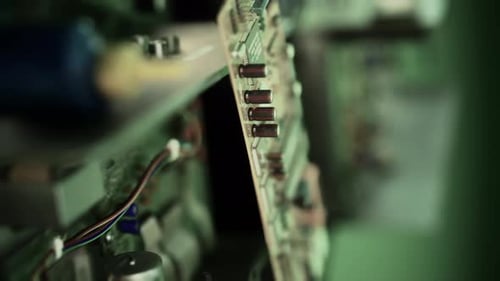 Digital Technology Circuit Board Close-up Footage