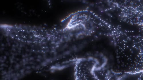 Glitzerpartikel fließen