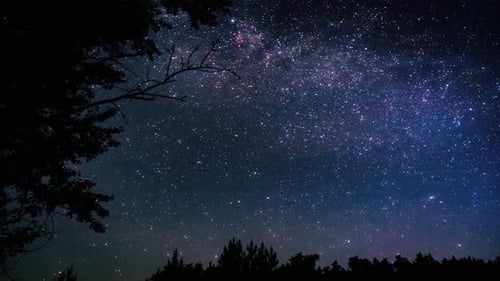 Starry sky time lapse of the Milky Way