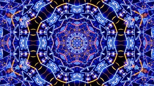 Stunning kaleidoscope animation with vibrant geometric patterns