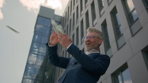 Caucasian Rich Wealthy Old Male Business Success Employer Entrepreneur Businessman Senior Retired