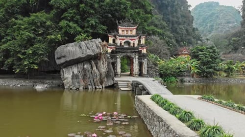 Buddhist temple in Ninh Binh province Vietnam