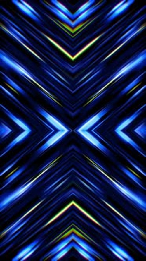 Dynamic Vertical Loop of Glowing Futuristic Blue Lines