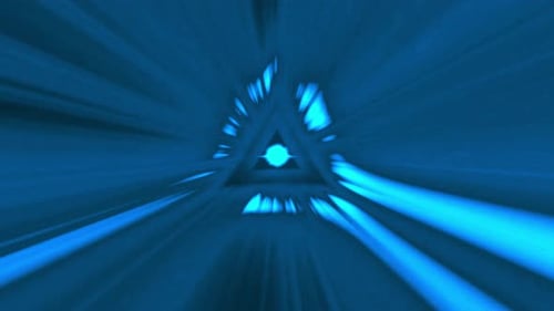 Eerie Neon Tunnel Background