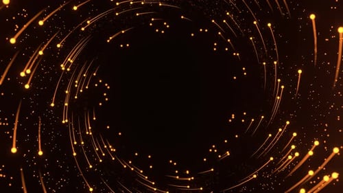 Dynamic Glowing Particles Swirl Motion Background