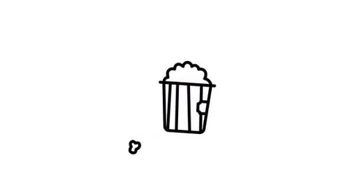 Animated Sketch Popcorn Bucket Icon