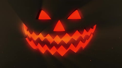 Glühender Halloween-Kürbis