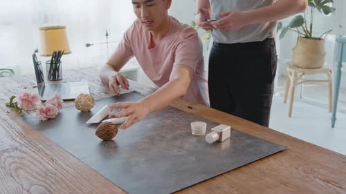 Beauty Product Shoot with Two Young Men