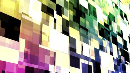 Abstract Geometric Blocks Shifting Motion Background