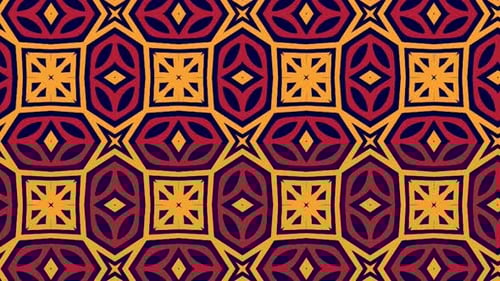 Abstract Kaleidoscopic Geometric Pattern Loop Background