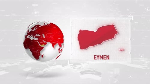 Animated 3D Globe with Highlighted Country Map Reveals
