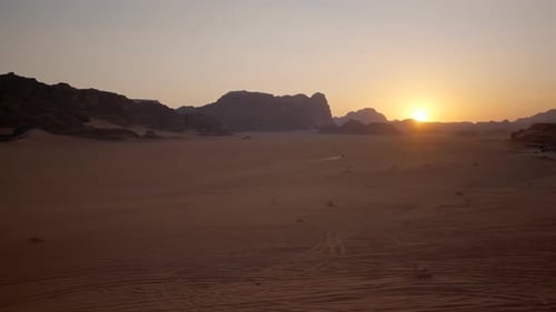 Wadi Rum Desert Sunset Off Road