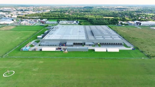 View of modern warehouse operations in a dynamic logistics facility
