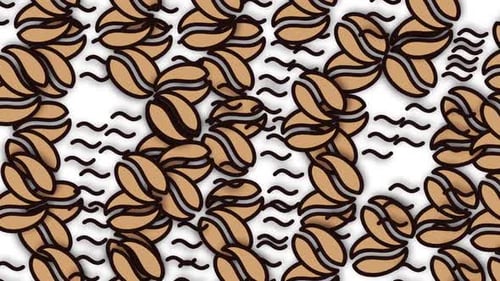 Lineare Farbsymbolschleife von Coffee Bean Good Ware