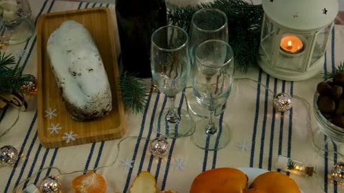 Christmas Table and Champagne