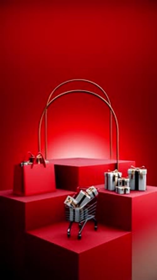 3D Shopping Gifts Display for Retail Promotions
